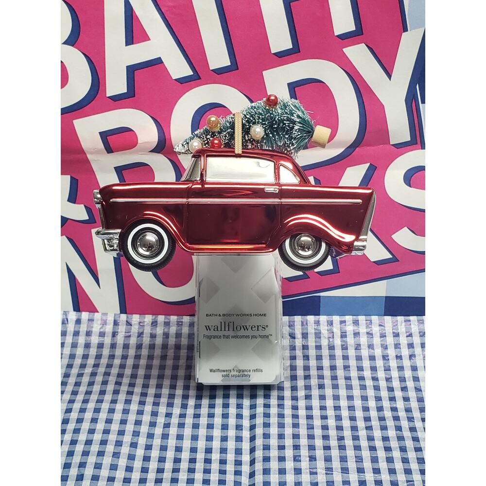 BBW Mid Century Car w. Tree Wallflower Fragrance Plug In Home Scent Decor